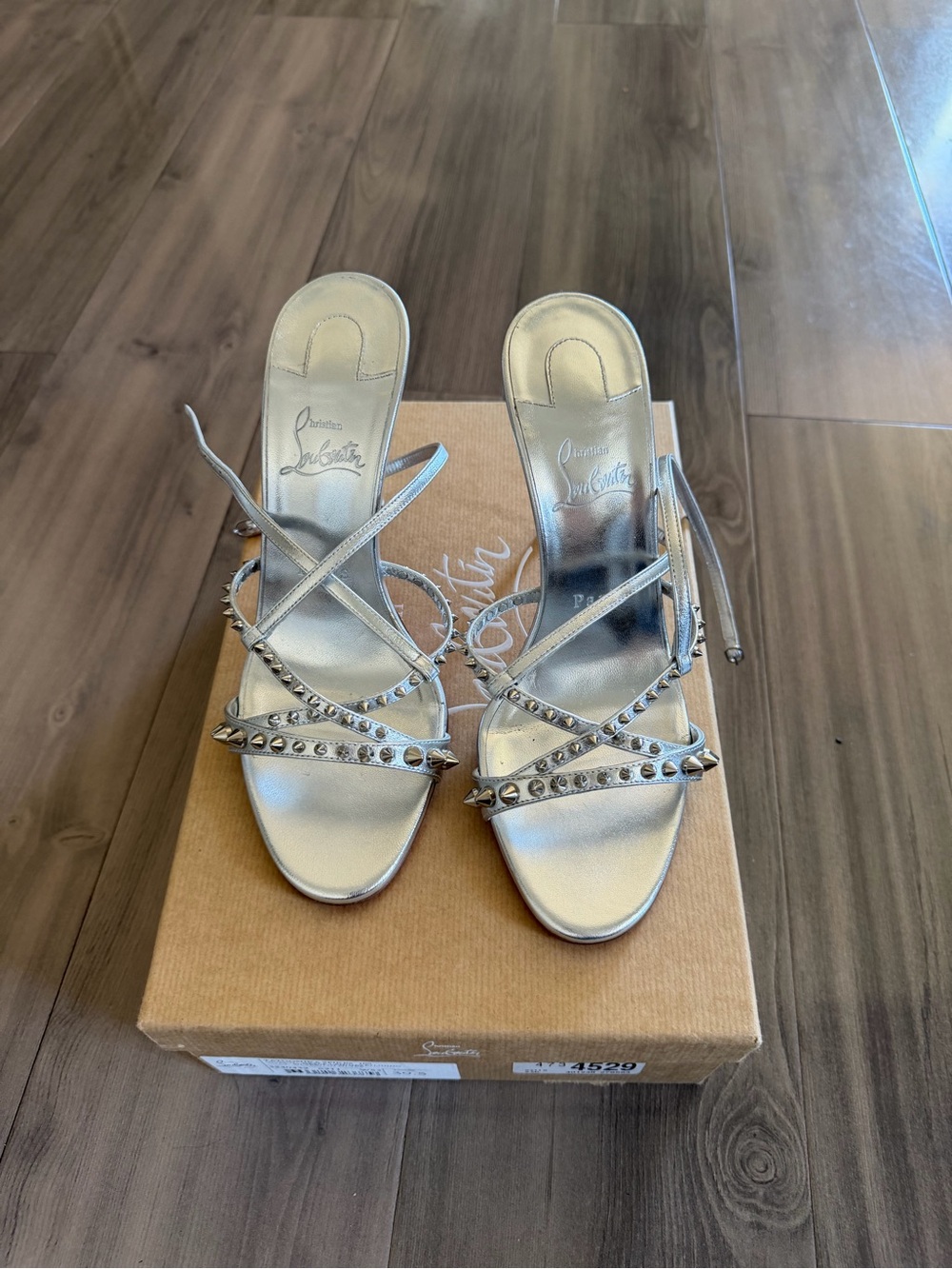 Christian Louboutin Silver Tatooshka Heels